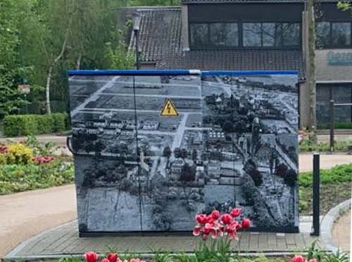 Foto's op schakelkast Willem-Alexanderpark